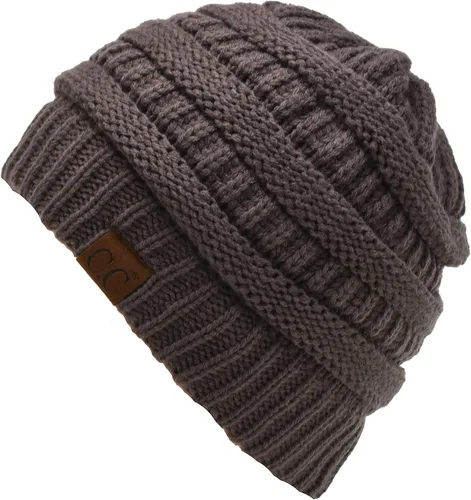 Miniatura 401 de C.C Trendy Warm Chunky Soft Stretch Cable Knit Beanie