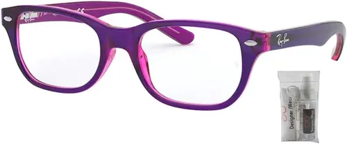 Miniatura 2 de Ray-Ban Junior RY1555 - Lentes graduados cuadrados para niños y niñas + paquete con kit de diseño iWear