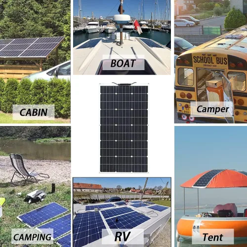 Miniatura 7 de XINPUGUANG Kit de sistema de panel solar de 12 V 200 W, panel solar flexible de 100 W, cargador de batería monocristalino con cable de extensión