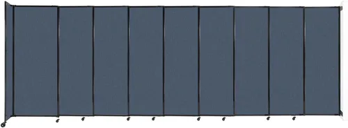 Miniatura 61 de Divisor de habitación de pared recta deslizante montado en la pared Anchos ajustables Ruedas de bloqueo Separador de habitación Paneles