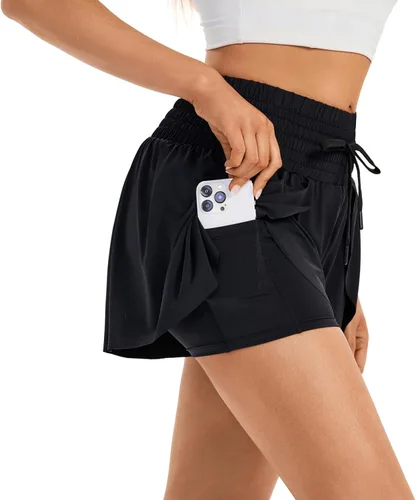 Miniatura 156 de Blaosn Pantalones cortos atléticos fluidos para mujer, gimnasio, yoga, entrenamiento, correr, pantalones cortos de tenis, falda falda linda, ropa