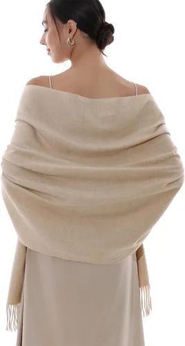 RIIQIICHY - Bufandas grandes, cálidas y suaves de invierno para mujer, chales de pashmina, accesorio envolvente para vestidos de noche