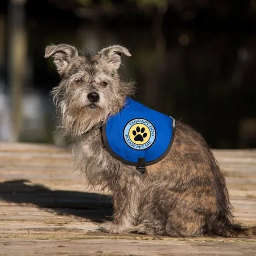 Miniatura 8 de Therapy Dog - Parche cosido con estampado de patas, para terapia de perro o arnés