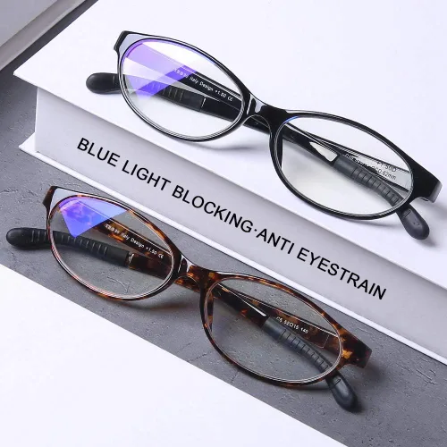 Miniatura 7 de DOOViC Paquete de 2 lentes de lectura de moda para mujer, diseño elegante, bloqueo de luz azul, lectores 1.5
