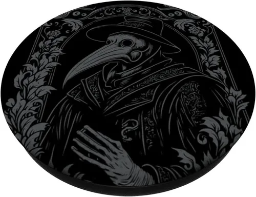 Miniatura 2 de Plague Doctor Oculto Gótico Plaga Steampunk Black Death PopSockets Adhesivo PopGrip