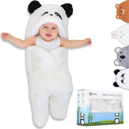 Miniatura 9 de Manta de Arrullo para Bebé Oso 0-6 Meses Linda Felpa Orgánica Ultra Suave Artículos Esenciales Imprescindibles para Recién Nacidos Niñas Niños