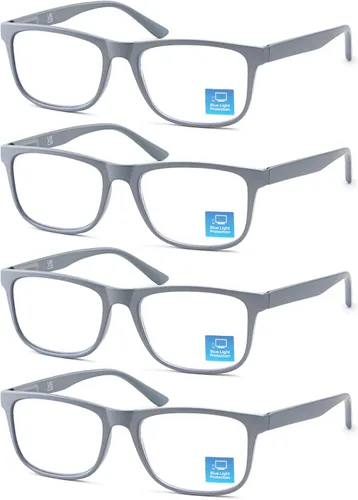 Miniatura 12 de Gafas de Lectura con Bloqueo de Luz Azul Hombres Grandes Cuadradas Sobredimensionadas de Ajuste Amplio Trampas para Hombres con Cabeza/Cara Grande