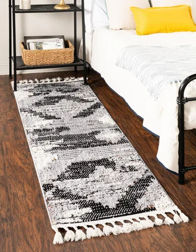 Miniatura 3 de Unique Loom Cherokee Collection - Alfombra de área - Henderson (rectangular 2 pies 0 pulgadas x 3 pies 0 pulgadas, gris fósil/negro)
