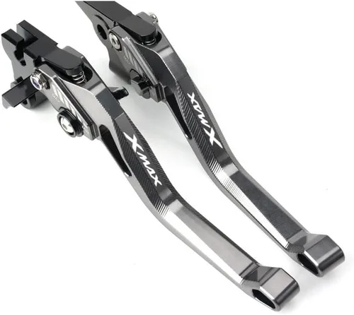 Miniatura 4 de QQLADY Z 3D Rhombus - Juego de palancas de embrague de freno corto CNC para Yamaha Xmax 300 X-MXA125 250 400 2017 2018 2019 2020 X (color negro)