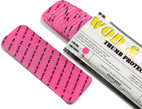Miniatura 4 de WOD&DONE Cinta de protección de pulgar atlética precortada de 2 pulgadas para levantamiento de pesas olímpico de fitness funcional Negro