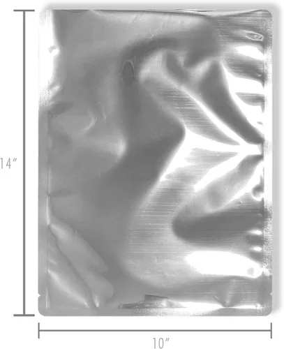 Miniatura 2 de PackFreshUSA: Bolsas de Mylar auténticas de un galón (10 x 14 pulgadas) – Paquetes absorbentes de oxígeno de alta capacidad de 500 cc – Esquinas
