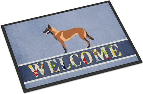 Miniatura 128 de Caroline's Treasures BB8321JMAT - Felpudo de bienvenida Berger Picard de 24 x 36 pulgadas, tapete azul para puerta delantera, para interiores