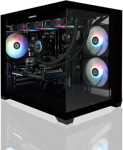 Hellfire Gaming PC AMD Ryzen 5 9600X; Radeon RX 9060 XT 16GB VRAM; 32GB DDR RAM; 1 TB NVME M.2 SSD; enfriador líquido AIO de 14.173 in; ventiladores