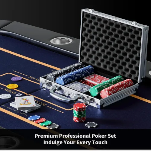 Miniatura 2 de Boyzhood Juego de fichas de póquer, 200 piezas con estuche de viaje de aluminio, juego de fichas de póquer de 0.41 oz para Texas Holdem, Blackjack