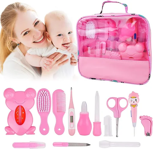 Kit de cuidado de la salud y aseo del bebé, juego de cuidado de la salud del bebé 13 en 1, kit de cuidado de la salud del bebé para niños y niñas,