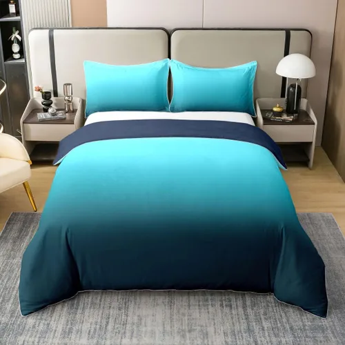 Miniatura 28 de Erosebridal Juego de ropa de cama de 100 % algodón a cuadros para niños y niñas, funda de edredón a cuadros, funda de edredón moderna geométrica