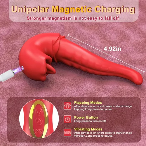 Miniatura 6 de Vibrador de lengua para mujer, juguetes sexuales con aplicación 3 en 1, juguete de lengua para mujeres, juguetes sexuales de rosa, vibrador de punto