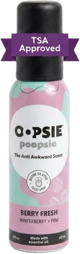 Oopsie Poopsie Aerosol para inodoro, artículos esenciales de viaje, cada uno hasta 300 usos, desodorante de olor de baño con aceites esenciales,