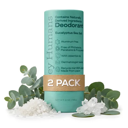 Hey Humans Desodorante, desodorante sin aluminio para mujeres y hombres, contiene ingredientes derivados naturalmente, control de olores durante