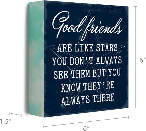 Miniatura 3 de Barnyard Designs Cartel de caja de madera, decoración motivacional de escritorio para oficina, decoraciones primitivas inspiradoras para mujeres