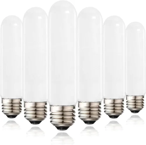 Miniatura 9 de XININSUN Bombilla LED T10 esmerilada, bombillas LED esmeriladas T10 regulables, bombillas de tubo LED de 8 W, equivalente a 60-75 vatios, 2700 K