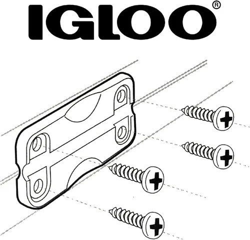 Miniatura 4 de Igloo 24012 Bisagras de plástico para cofres de hielo (1 par), blanco, tamaño estándar, contienen inhibidores UV