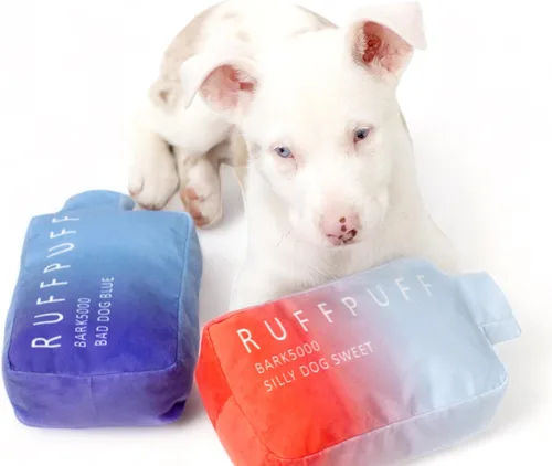 Miniatura 6 de RUFF PUFF Juguetes para perros – Divertido y lindo juguete de peluche para mascotas con chirriador – Juguete de perro de parodia – Juguetes