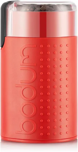 Bodum Bistro - Molinillo de café eléctrico con cuchilla, color rojo