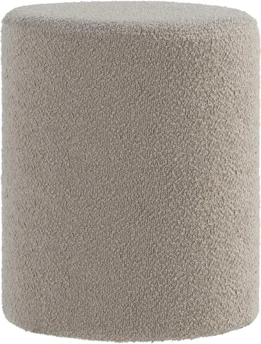 Miniatura 9 de O2B Otomana redonda moderna con asiento acolchado suave – Silla de tocador multifuncional, taburete tapizado reposapiés para sala de estar