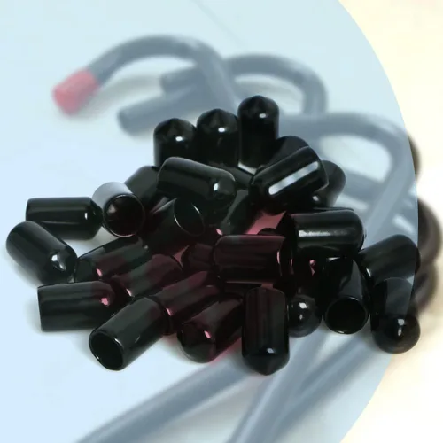 Miniatura 5 de Protectores de rosca de tornillo, cubierta de goma redonda de 3/4 de pulgada (0.748 in) de PVC flexible de tubería protectora de tubería protectora