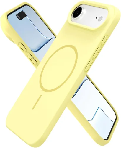 Miniatura 98 de oakxco Funda de silicona Mag Safe para iPhone 17 Pro Max, funda magnética delgada y fina compatible con carga inalámbrica MagSafe, bonita funda Negro
