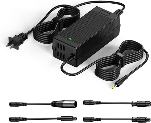 WUKUR Cargador de scooter eléctrico de 54.6V 2A, 5 conectores para baterías de litio de 48 V, compatible con Lectric XP 2.0/3.0, para Ecotric