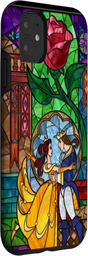 Miniatura 3 de Disney La Bella y la Bestia - Carcasa de Vidrio Emplomado de Bella y el Príncipe para iPhone 17