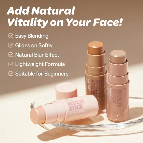 Miniatura 7 de I'M MEME Shading - I'm Multi Stick 001 Bronceador Fácil de mezclar, acabado mate, adecuado para principiantes, maquillaje de contorno ligero, uso