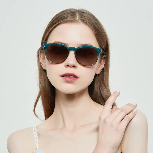Miniatura 47 de Gafas de sol polarizadas para mujer con protección UV para mujer, a la moda, grandes sombras con marco de acetato BC2110