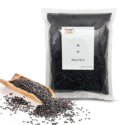 Zestful Foods Arroz negro, grano entero, sin OMG, alto en fibra, bajo en azúcar, 2 libras, alternativa deliciosa y saludable al arroz blanco