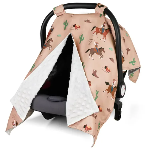 Miniatura 11 de Funda para Asiento de Coche Rquite para Bebé, Fundas para Asiento de Coche para Niña, Funda para Asiento de Coche Infantil de Minky para Invierno