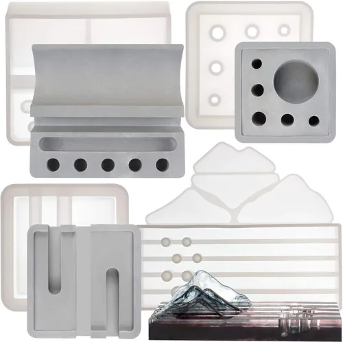 Miniatura 15 de Molde de silicona epoxi grande para moldeo de resina, cemento, yeso, chocolate, galletas, dulces, hielo, bricolaje, cilindro, 4.4 x 3 pulgadas