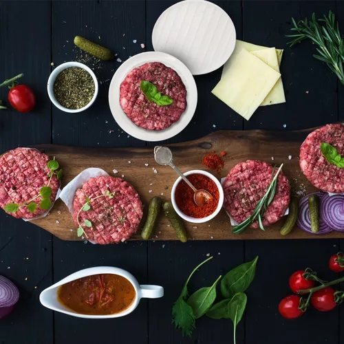 Miniatura 5 de Burger Press Hamburguesa Hamburguesa - Anillos de molde de hamburguesa de 4.5 pulgadas de tamaño perfecto como prensa de hamburguesa de fácil