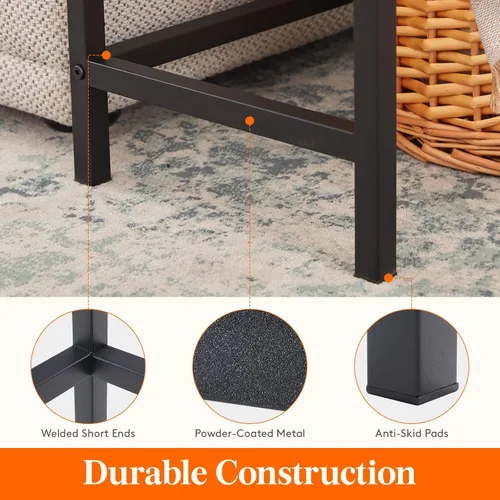 Miniatura 6 de Lifewit Mesa de consola de 39.4 pulgadas, mesa de sofá estrecha con marco de metal para sala de estar, mesa de entrada industrial para pasillo