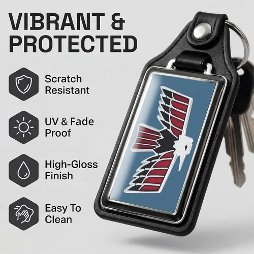 Miniatura 3 de Brotherhood Car Key Chain for Cutlass - Classic Models Keychain for Men and Women Gift Key Ring Azul alpino