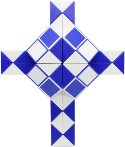 Miniatura 2 de Mipartebo Magic Snake Cube Twist Puzzle 72 Cuñas Tamaño Grande Azul Juguetes para ansiedad con forma de serpiente, regalos de fiesta para niños