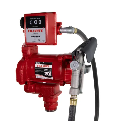 Miniatura 2 de Fill-Rite Bomba de transferencia de combustible FR701VL 115V 75 LPM con paquete de medidor mecánico estándar, litros Para gasolina, diésel