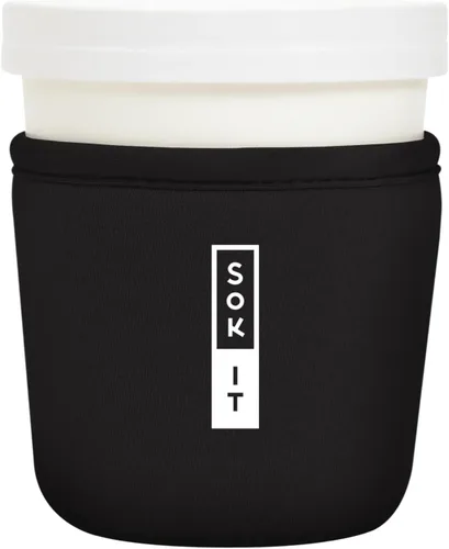 Miniatura 102 de Sok It IceCreamSok - Funda de neopreno aislada (flores abstractas, pintas de helado cónicas)