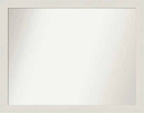 Miniatura 330 de Amanti Art Espejo de baño blanco para sobre el fregadero, 24 x 24 pulgadas, hecho a medida, espejo de tocador cuadrado blanco estrecho, marco