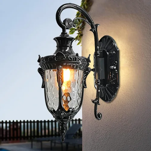 Linterna de pared para exteriores del atardecer al amanecer, lámpara de pared pequeña con oreja, lámpara de pared exterior, lámpara de jardín