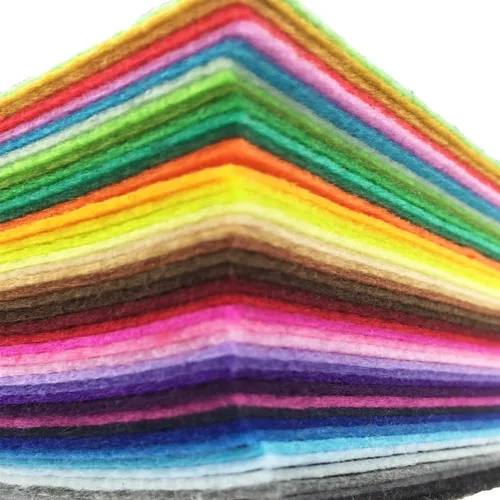 Miniatura 5 de 42 hojas de fieltro 4 x 4 pulgadas con colores surtidos y 1 mm de grosor para artesanías y manualidades