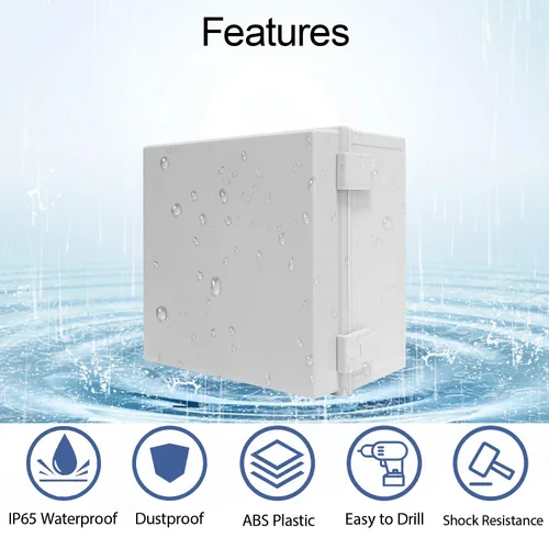 Miniatura 3 de Caja de conexiones IP65, impermeable, a prueba de polvo, carcasa de plástico ABS, caja de proyectos para exteriores e interiores, cubierta