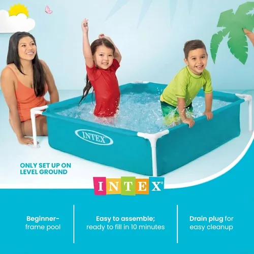 Miniatura 4 de Intex - Piscina infantil miniatura de vinilo duradero de 4 pies x 12 pulgadas, piscina sobre el suelo para niños y enseñanza para bebés de 3 años