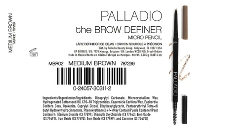 Miniatura 8 de Palladio Beauty - Lápiz definidor de cejas, lápiz de cejas ultra preciso con poder de larga duración, brocha de carrete mezcla color para un acabado